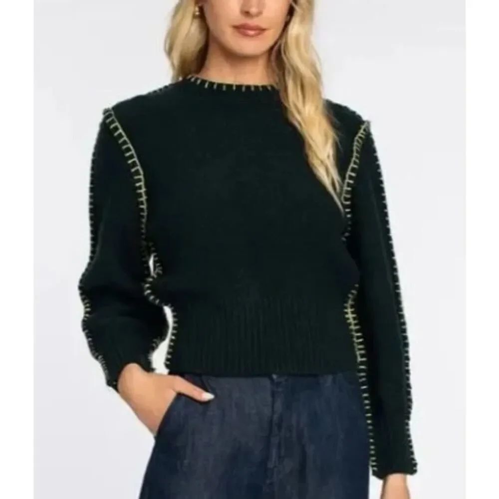 NWT Elizabeth James the Label Green Cheyenne Sweater Sz. XS